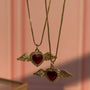 Collar Detente Corazón Rojo Alas