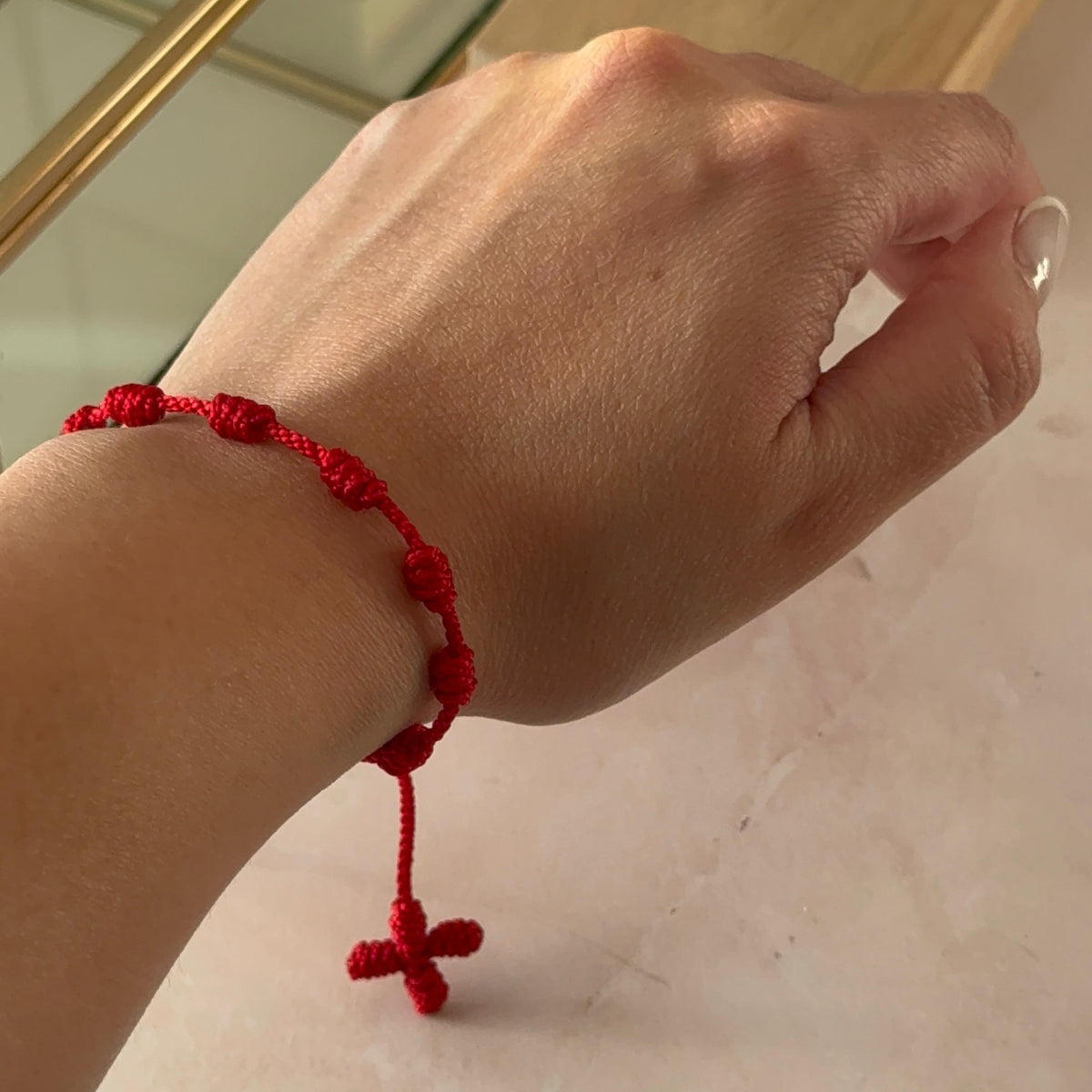 Pulsera Roja 7 Nudos