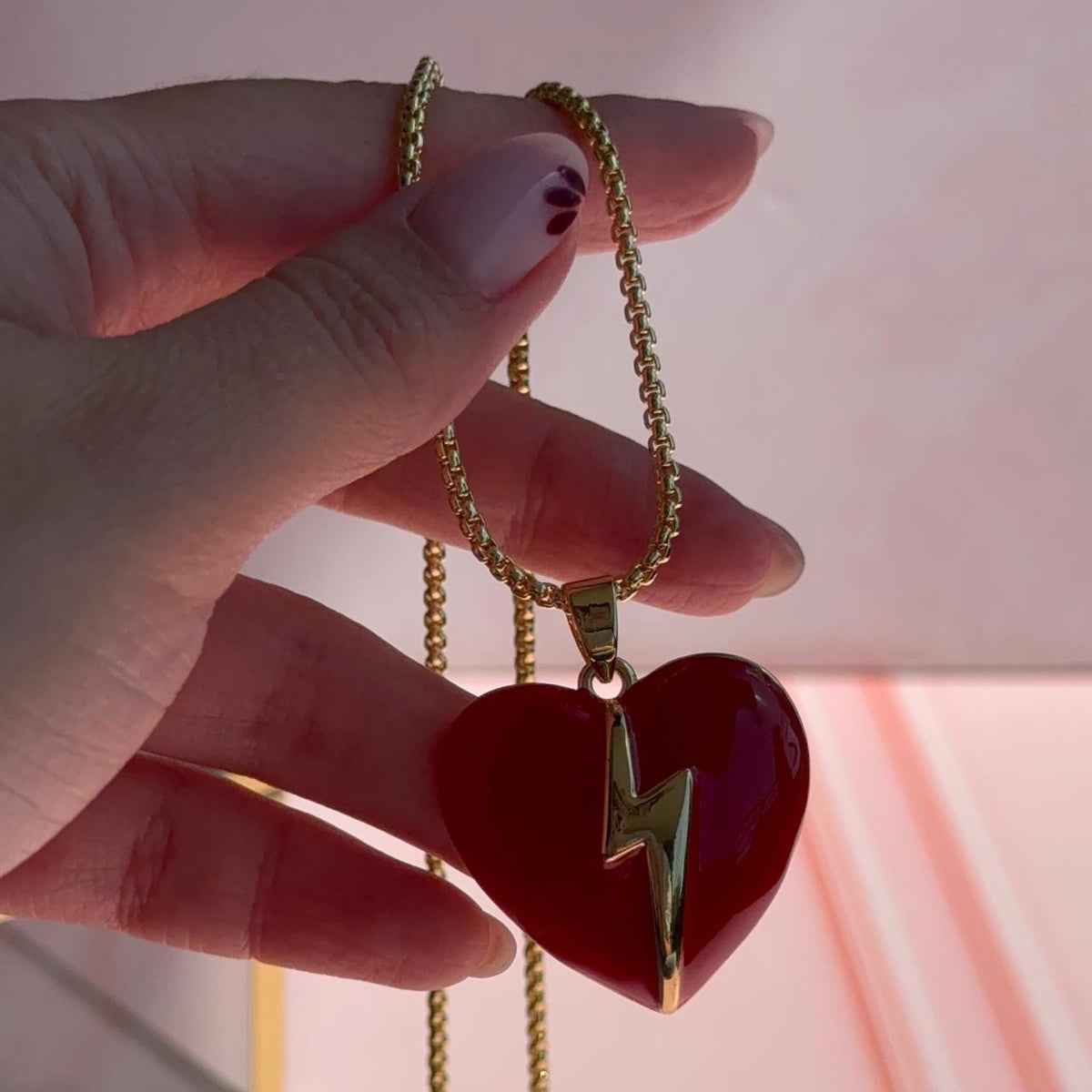 Collar Corazón Rayo