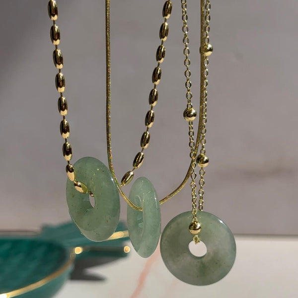 Collar Piedra Cuarzo Verde