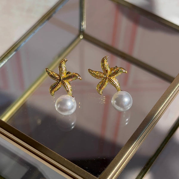 Aros Estrella de Mar y Perla