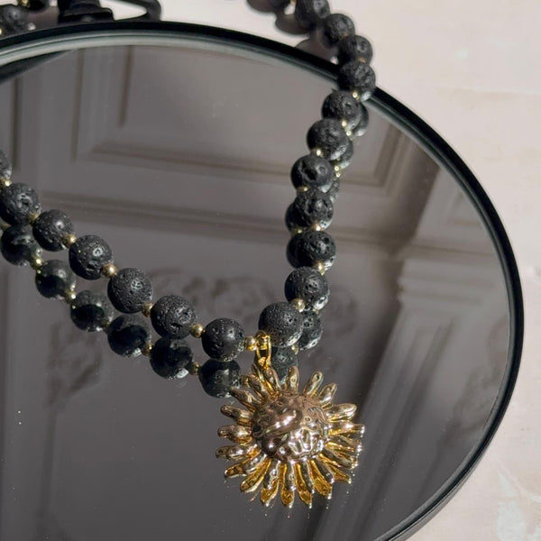 Collar Sol - Piedras Volcánicas