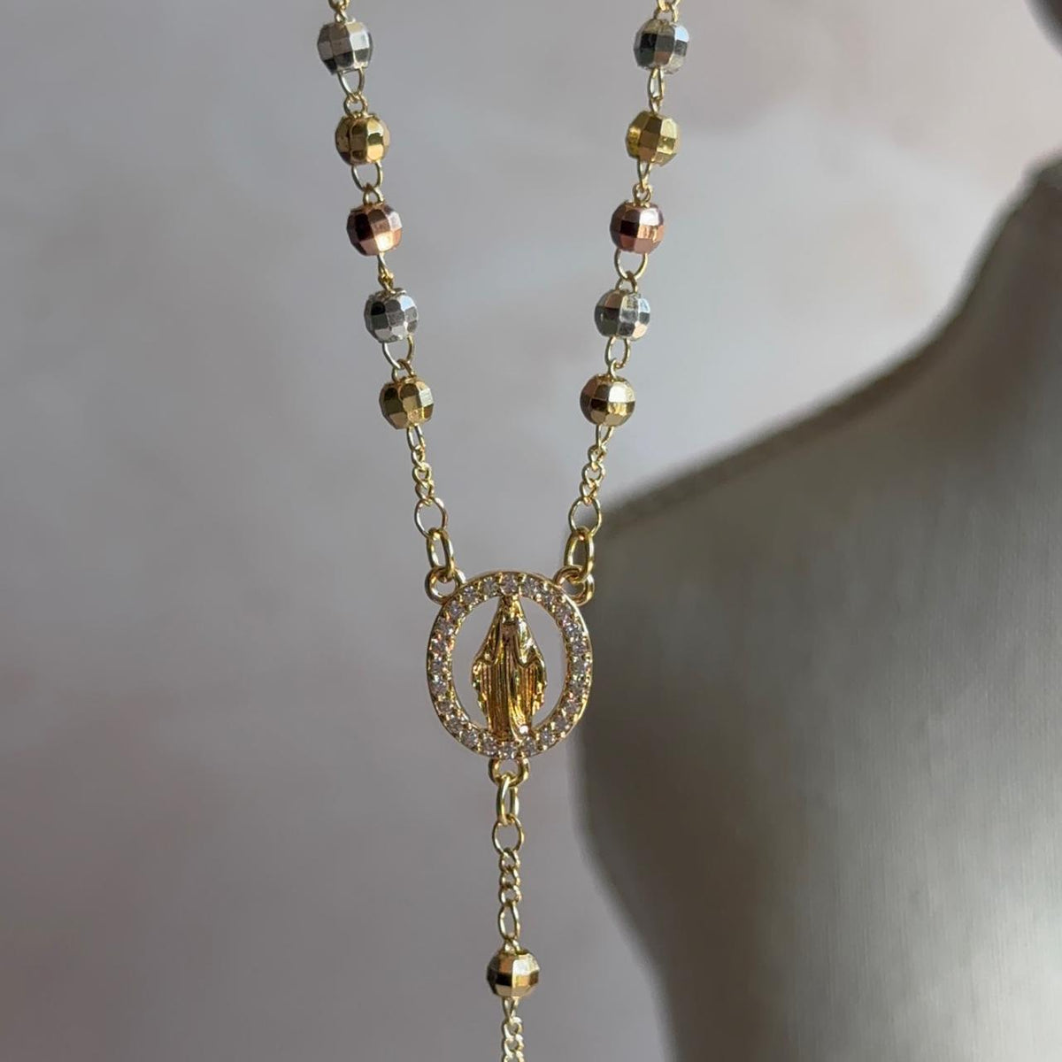 Collar Rosario Virgen de los Milagros - Facetado