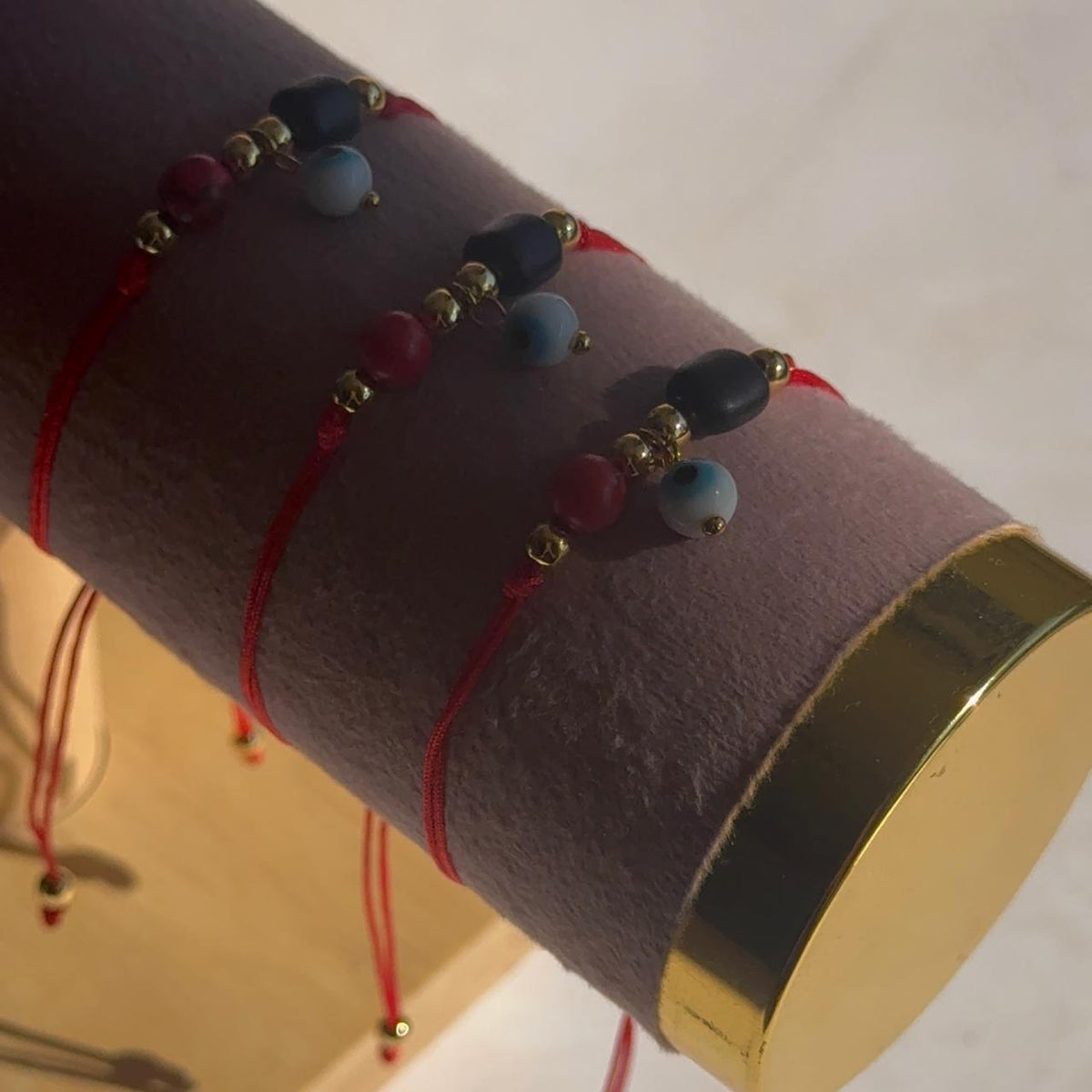 Pulsera Roja con Ojo Turco y Azabache
