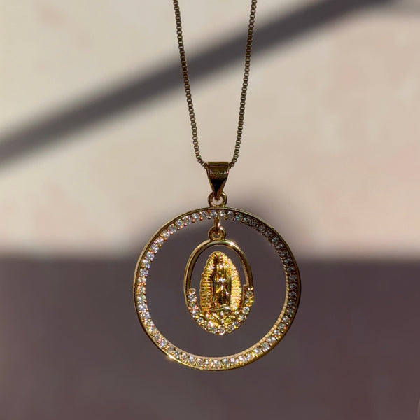Collar Medalla Cruz - Virgen