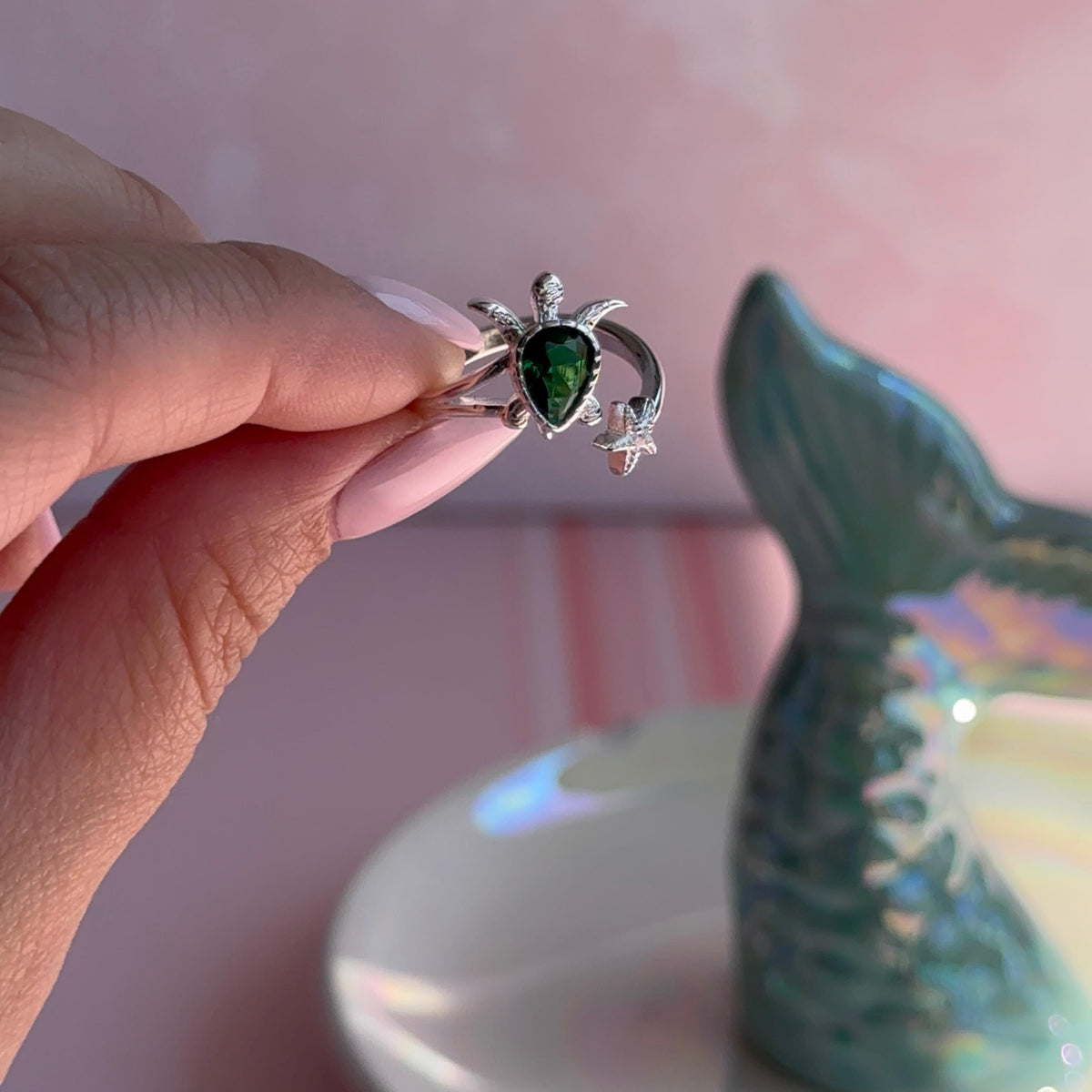 Anillo Tortuga y Estrella de Mar