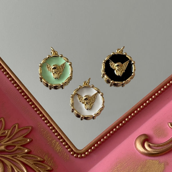Charm Ángel Esmaltado Baño de oro