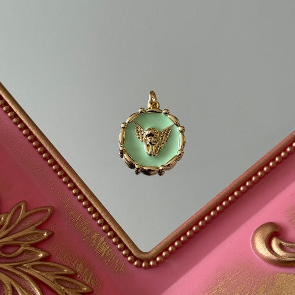 Charm Ángel Esmaltado Baño de oro