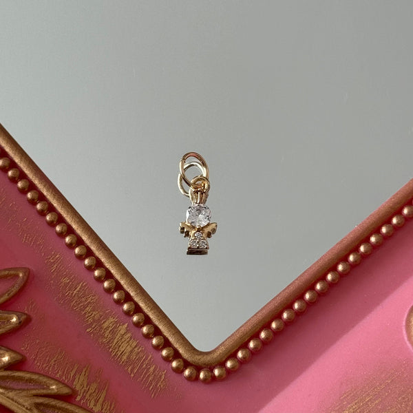 Charm Angelito Circón Baño de oro