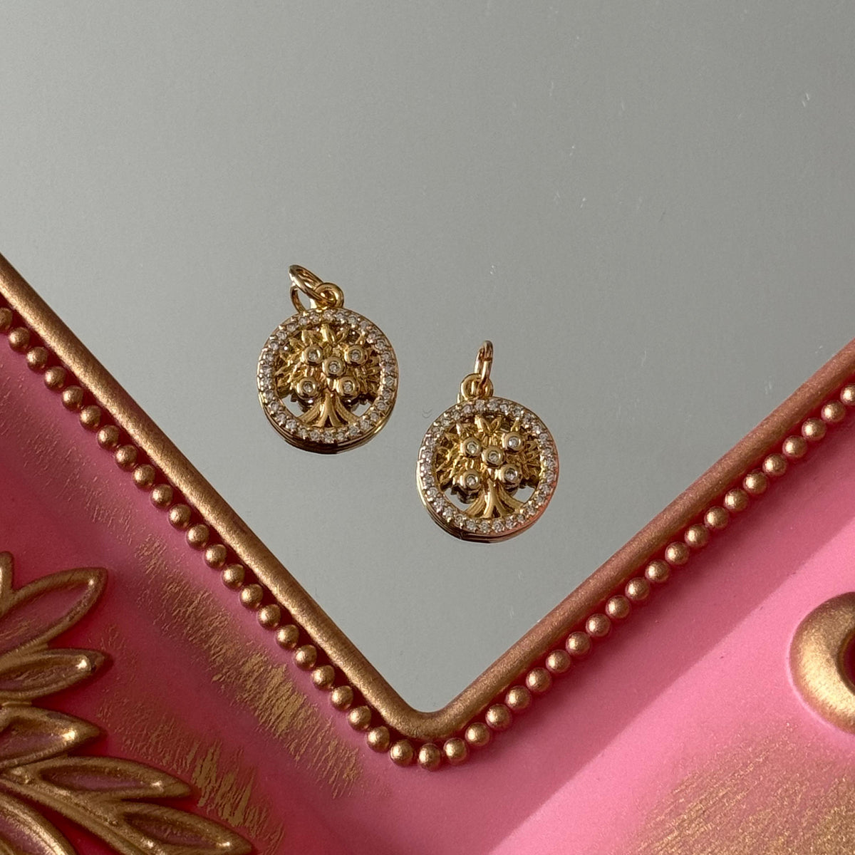 Charm Árbol de la Vida Circones Baño de oro