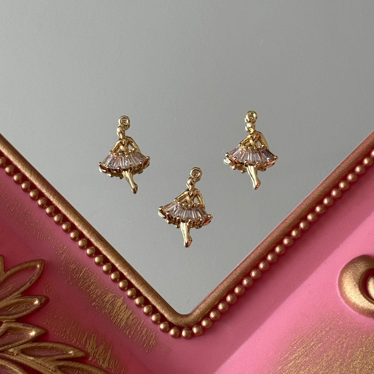 Charm Bailarina Ballet Baño de oro