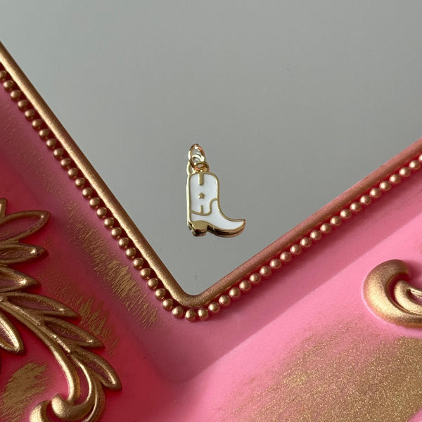 Charm Bota Esmaltada Baño de oro