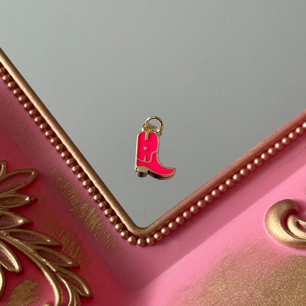 Charm Bota Esmaltada Baño de oro