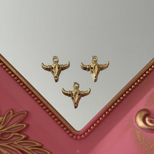 Charm Buey Pequeño Baño de oro