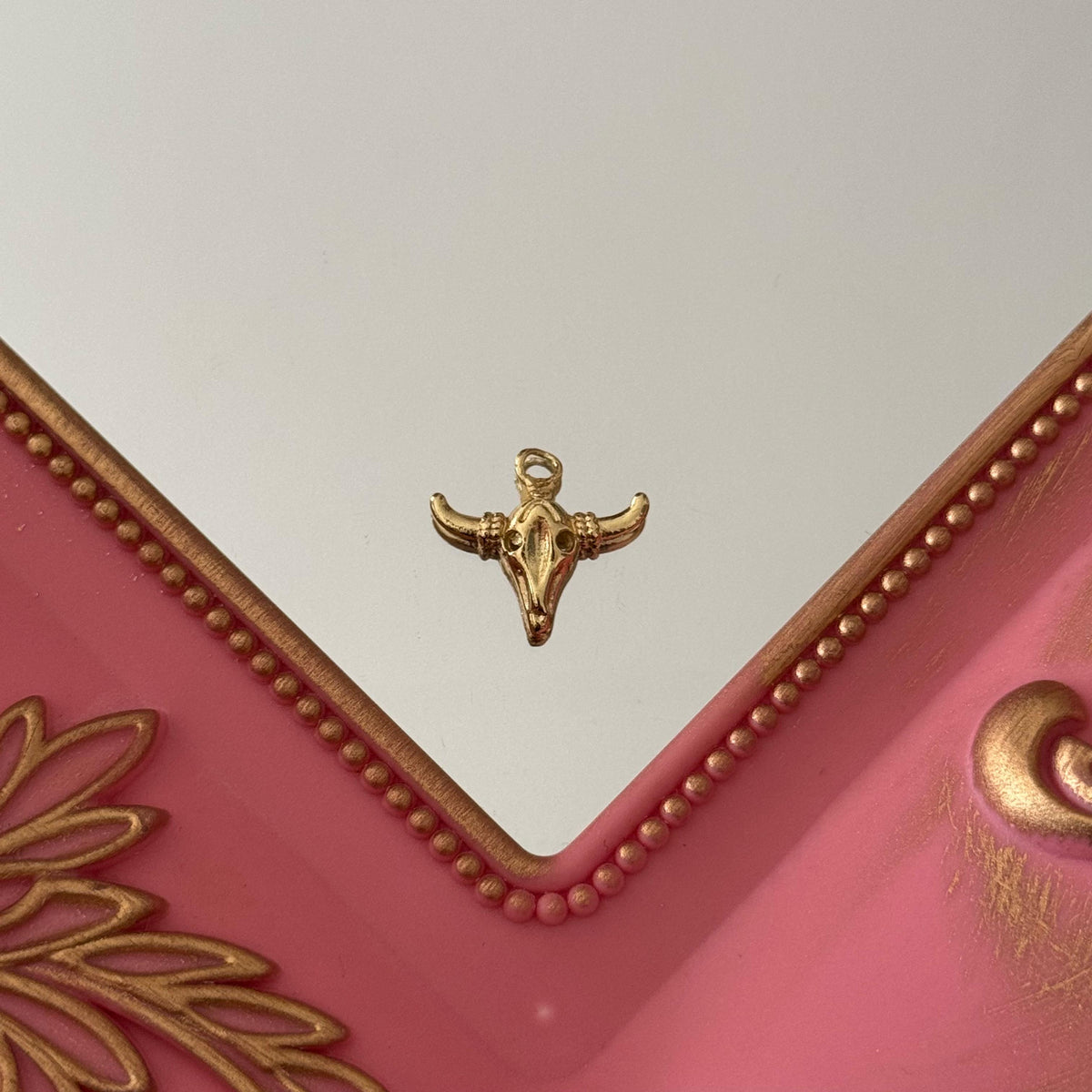 Charm Buey Pequeño Baño de oro
