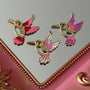 Charm Colibrí Esmaltado Colores Baño de oro