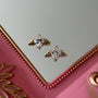Charm Corazón Alado Cristal Baño de oro