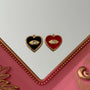 Charm Corazón Circón Ojito Esmaltado Baño de oro