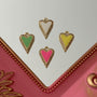 Charm Corazón Circones Esmaltados Baño de oro