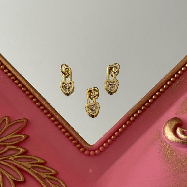 Charm Corazón Clip Baño de oro