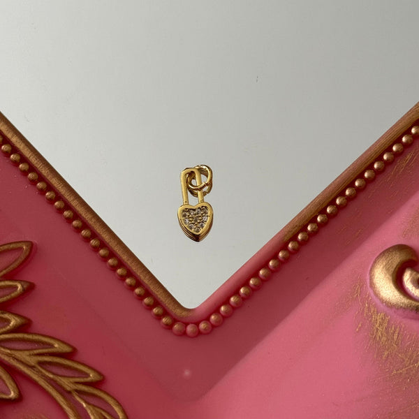 Charm Corazón Clip Baño de oro