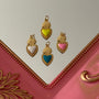 Charm Corazón Detente Esmaltado Colores Baño de oro