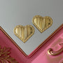 Charm Corazón Relieve Baño de oro