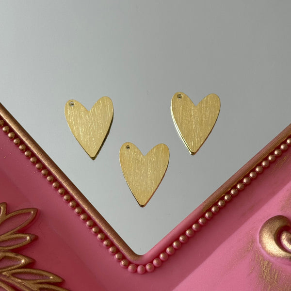 Charm Corazón de Lado Baño de oro