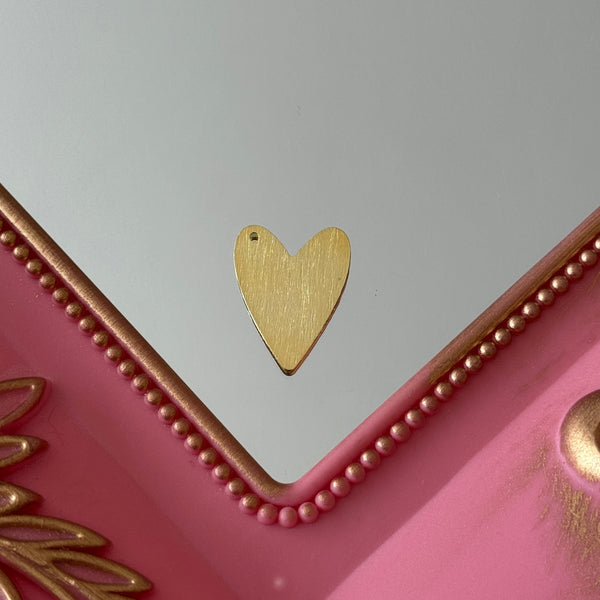 Charm Corazón de Lado Baño de oro