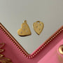 Charm Corazón y Circones Baño de oro