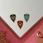 Charm Corazón y Ojito Esmaltado Baño de oro