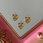 Charm Corazón y Ojo Protector Baño de oro