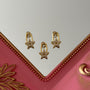 Charm Estrella Clip Circones Baño de oro