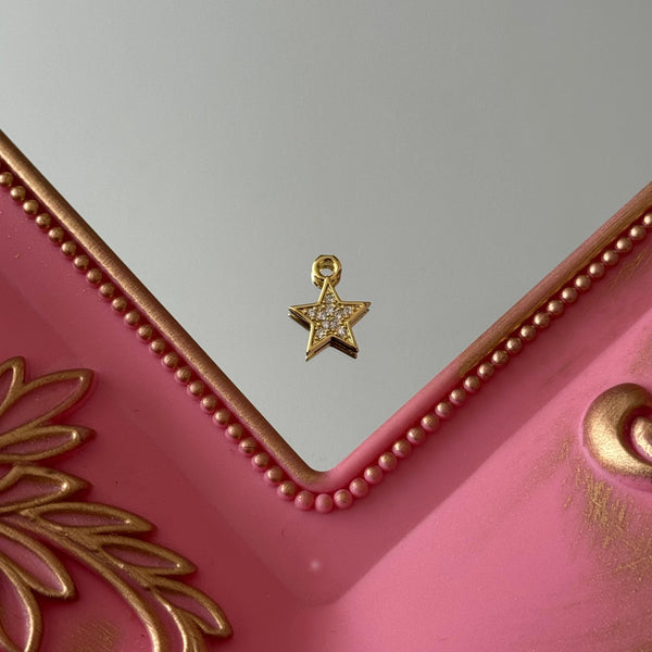 Charm Estrellita con Circones Baño de oro