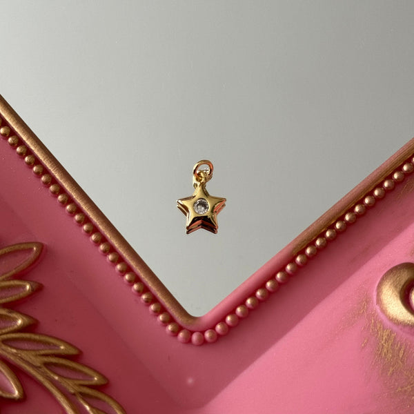Charm Formas con Circón Baño de oro