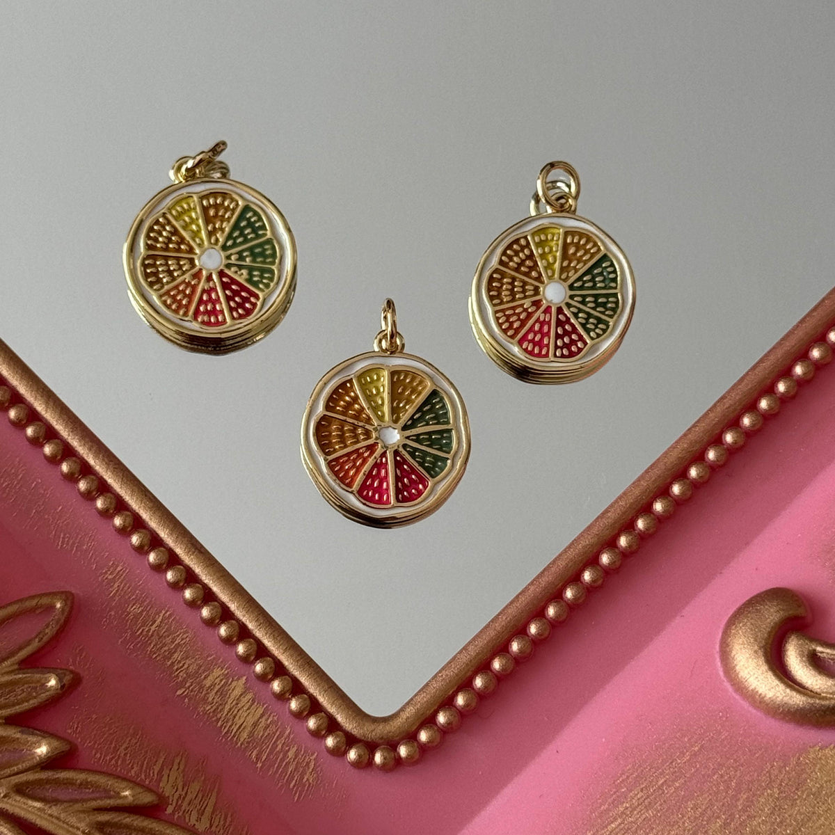 Charm Limón Deshidratado Baño de oro