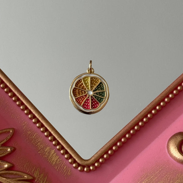 Charm Limón Deshidratado Baño de oro