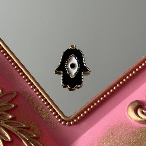 Charm Mano de Fátima Esmaltada Colores Baño de oro
