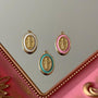 Charm Medalla San Benito Esmaltado Colores Baño de oro