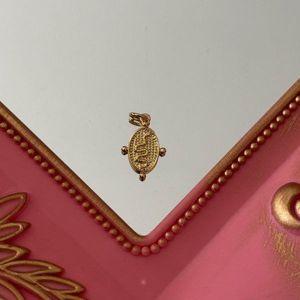 Charm Medalla Snake Baño de oro