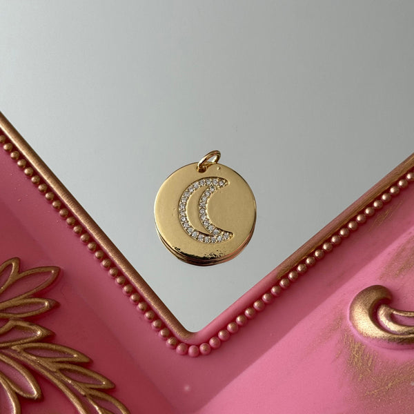Charm Medallas con Circones Baño de oro