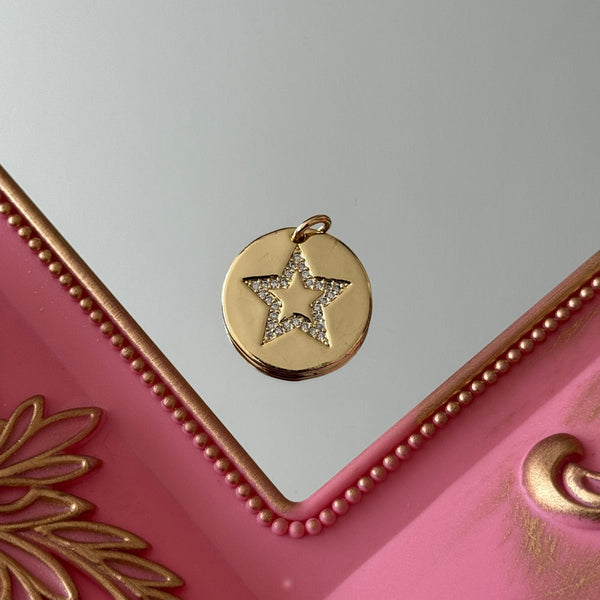 Charm Medallas con Circones Baño de oro