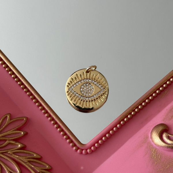 Charm Medallas con Circones Baño de oro