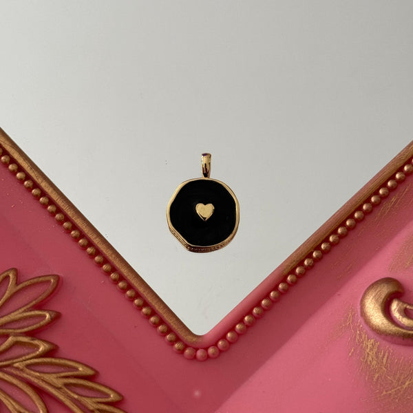 Charm Medallita Esmaltada Baño de oro