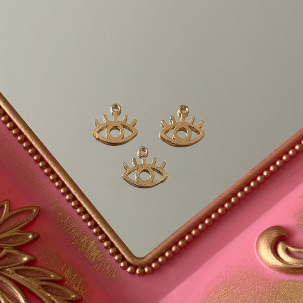 Charm Ojo Figura Baño de oro