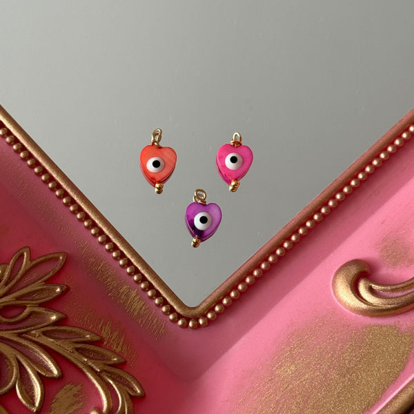 Charm Ojo Protector Nácar Colores Baño de oro
