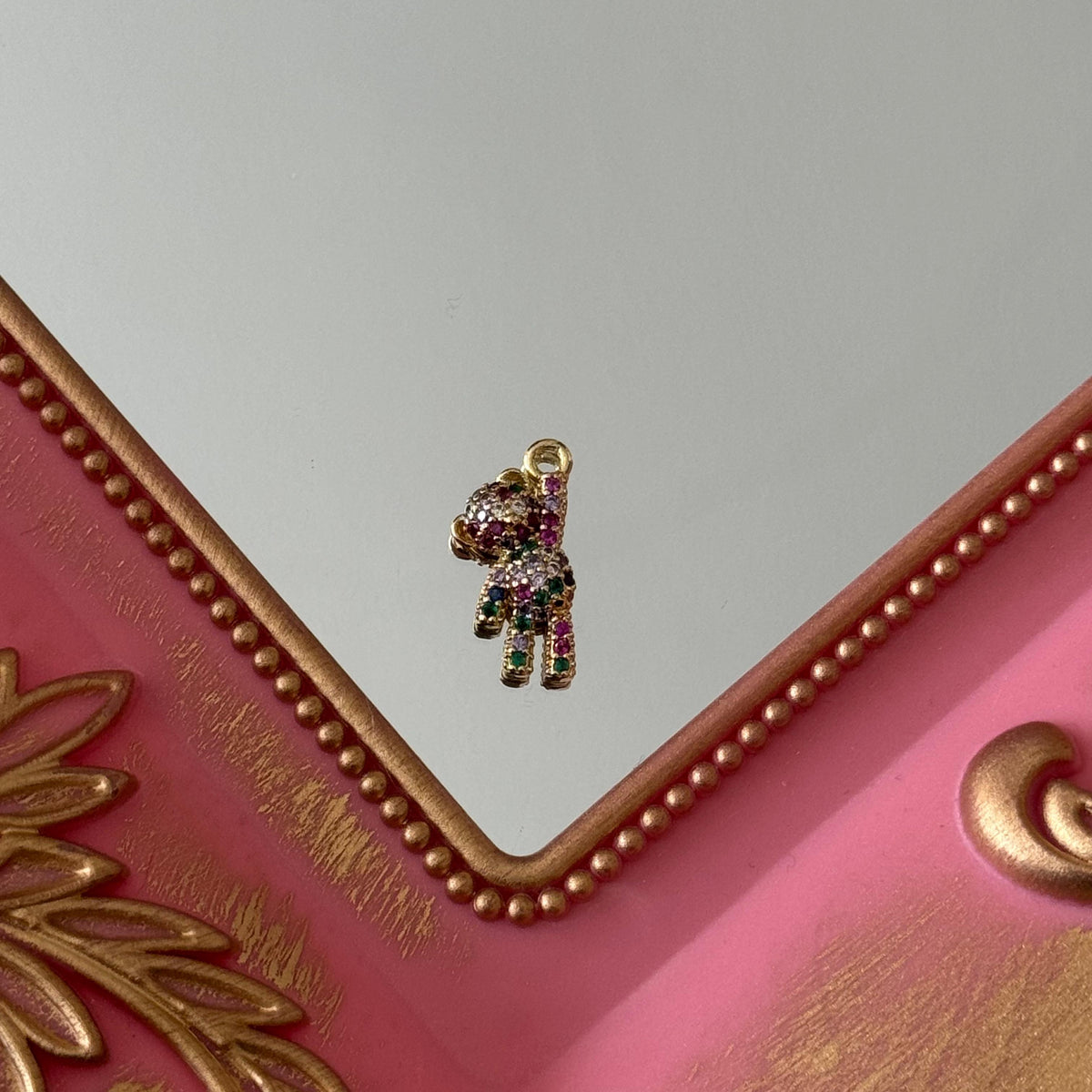 Charm Osito Circones de Colores Baño de oro