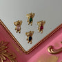 Charm Oso Circón Colores Baño de oro