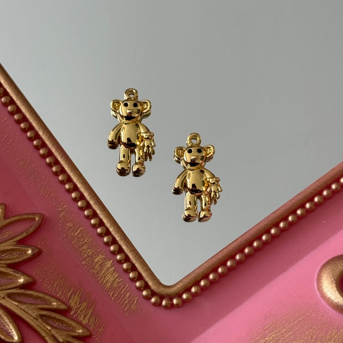 Charm Oso y Osito Baño de oro
