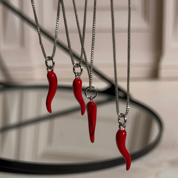 Collar Ají Cornicello - Baño de Plata